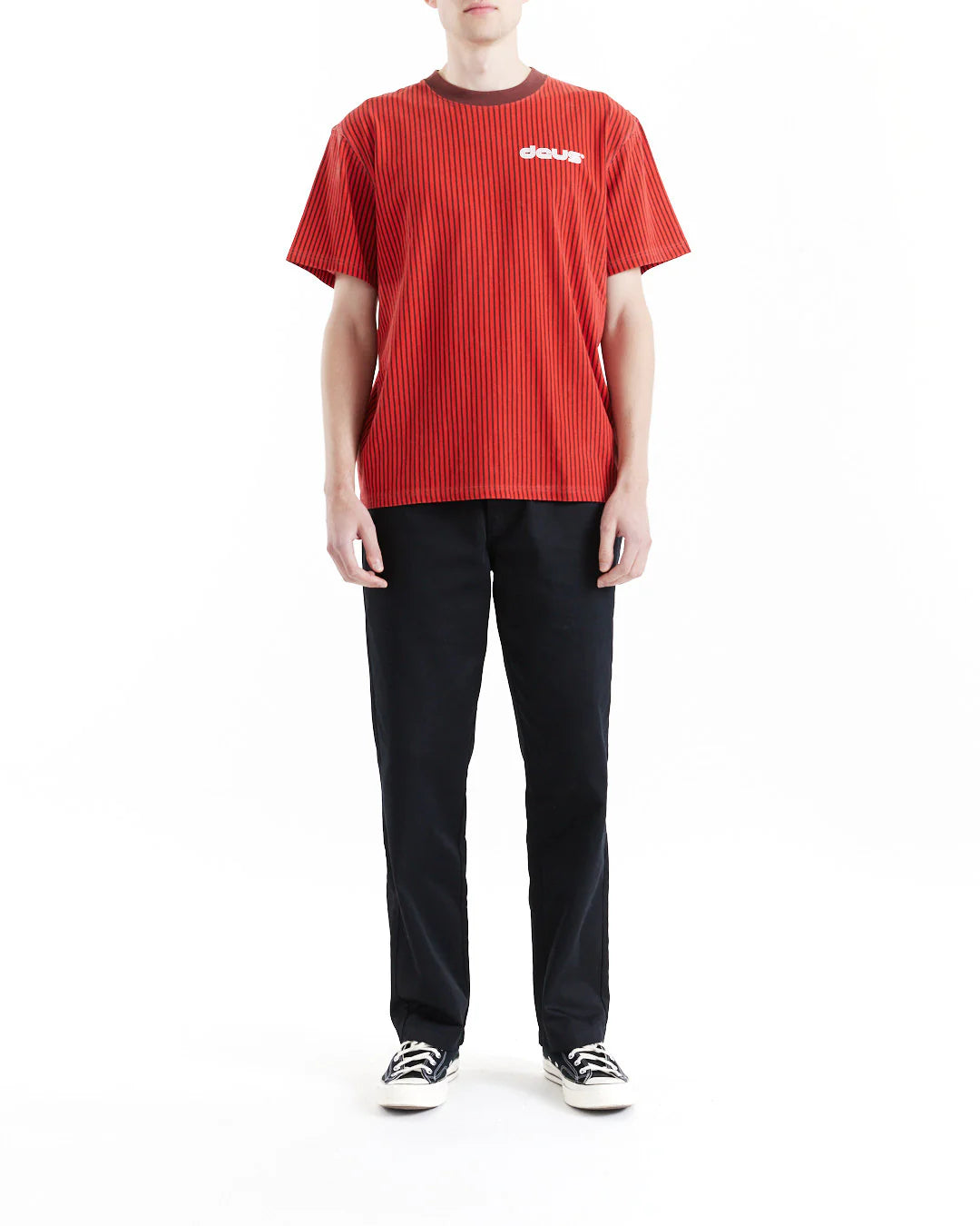 DEUS EX MACHINA SPLIT LANE TEE - ORANGE.COM