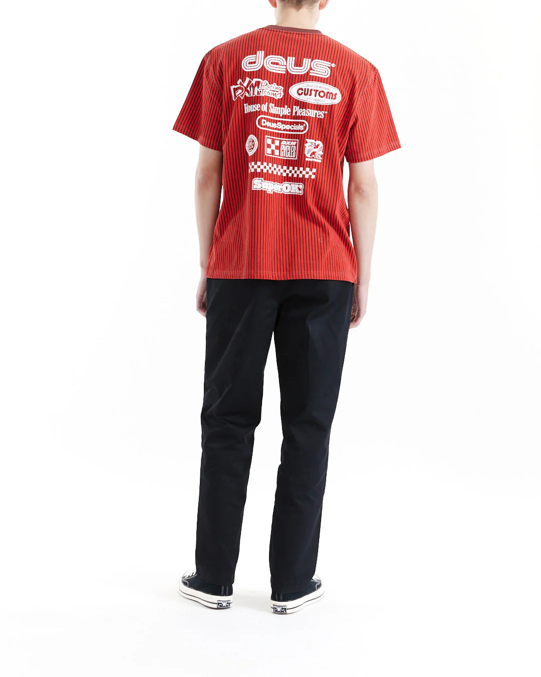 DEUS EX MACHINA SPLIT LANE TEE - ORANGE.COM