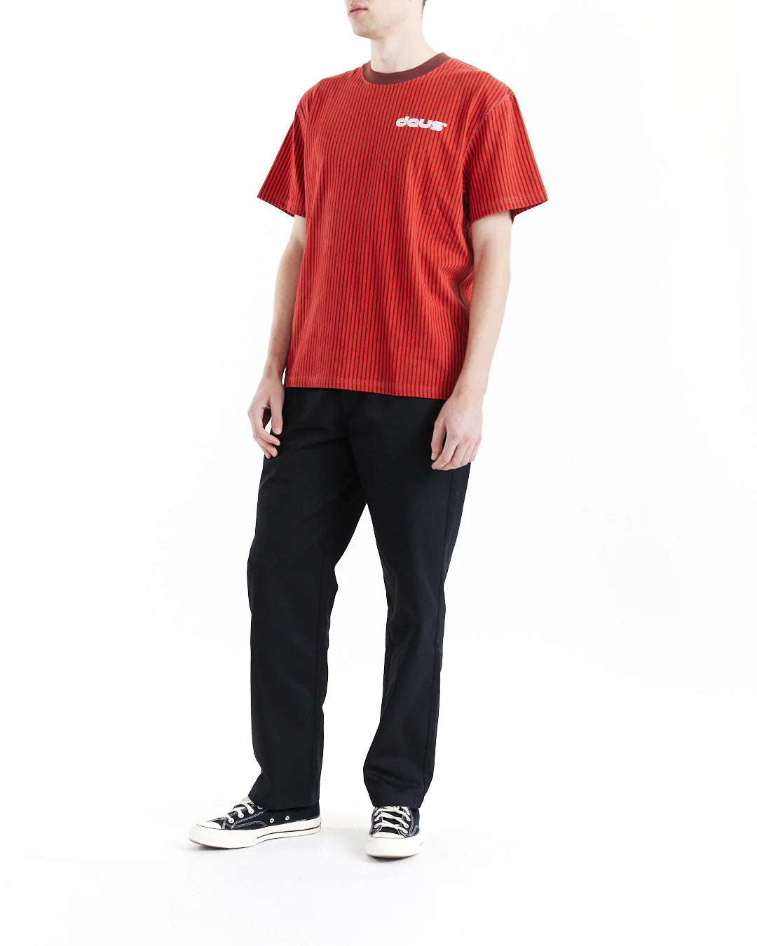DEUS EX MACHINA SPLIT LANE TEE - ORANGE.COM