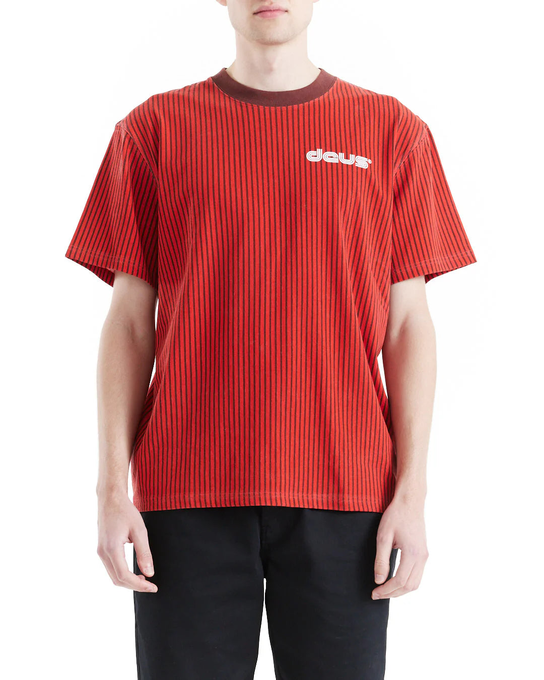 DEUS EX MACHINA SPLIT LANE TEE - ORANGE.COM