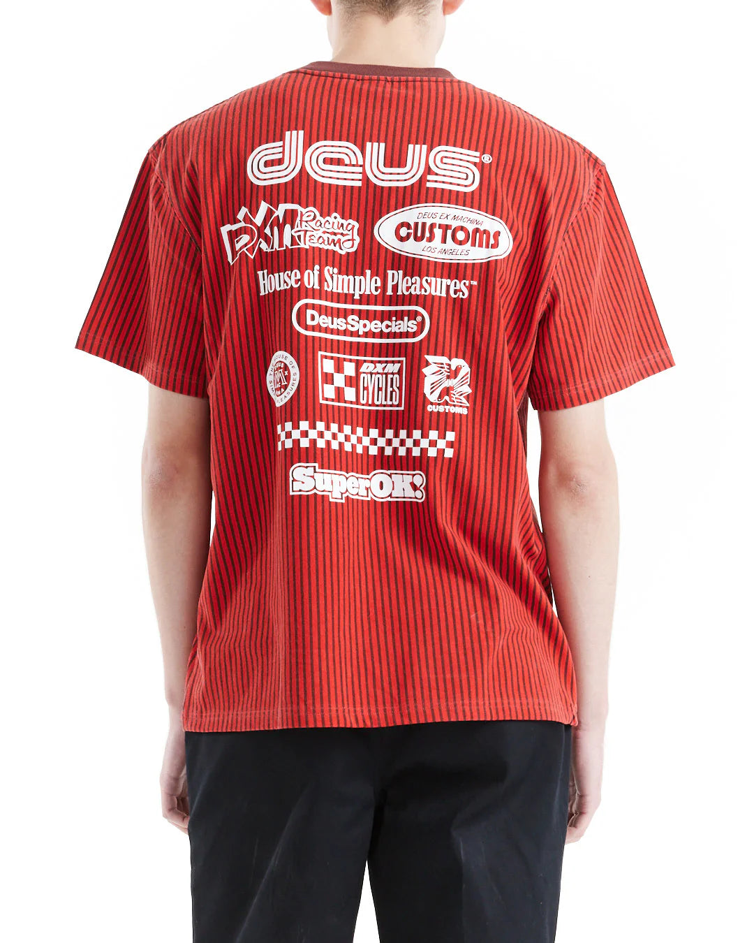 DEUS EX MACHINA SPLIT LANE TEE - ORANGE.COM