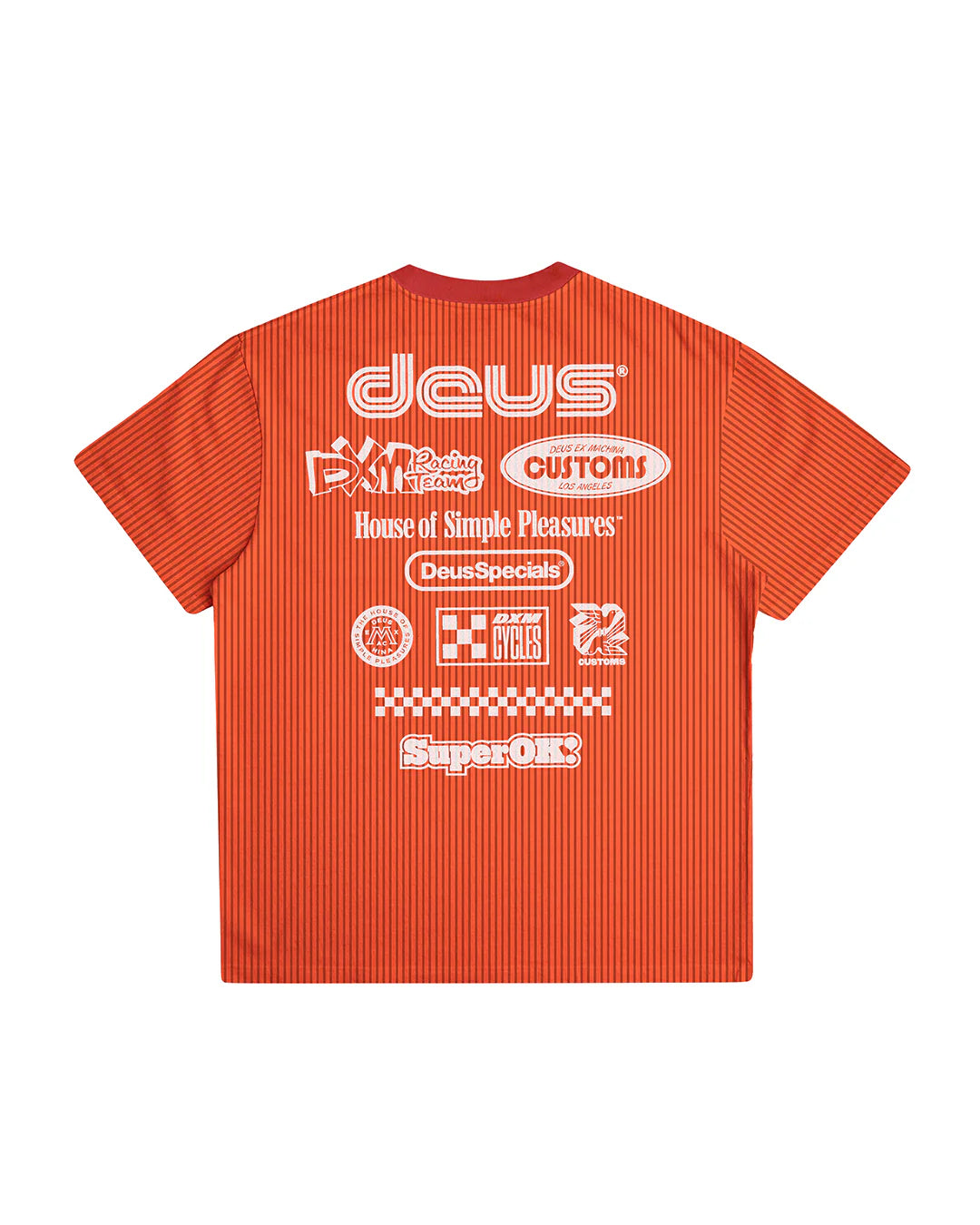 DEUS EX MACHINA SPLIT LANE TEE - ORANGE.COM