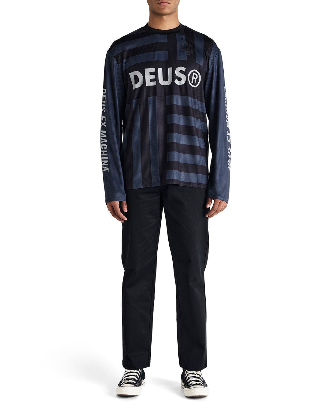 DEUS EX MACHINA BLACKOUT MOTO JERSEY - BLACK