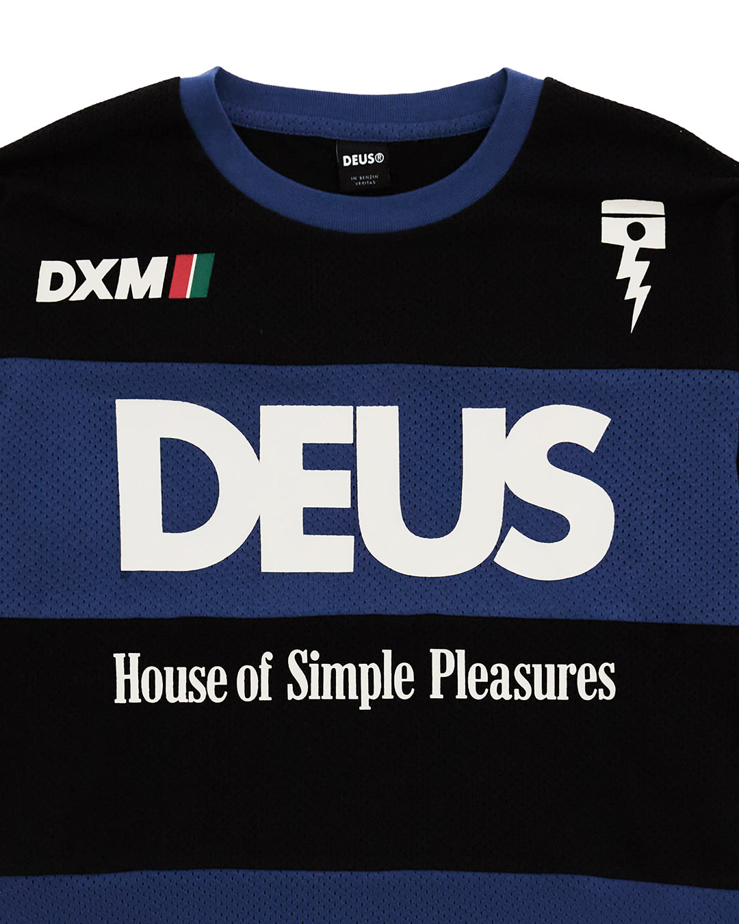 DEUS EX MACHINA VILANDER MOTO JERSEY - MECHANIC BLUE COMBO