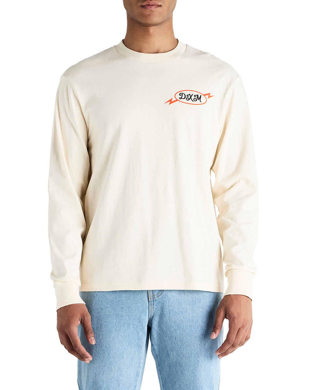 Iota Ls Tee - Dirty White|Model