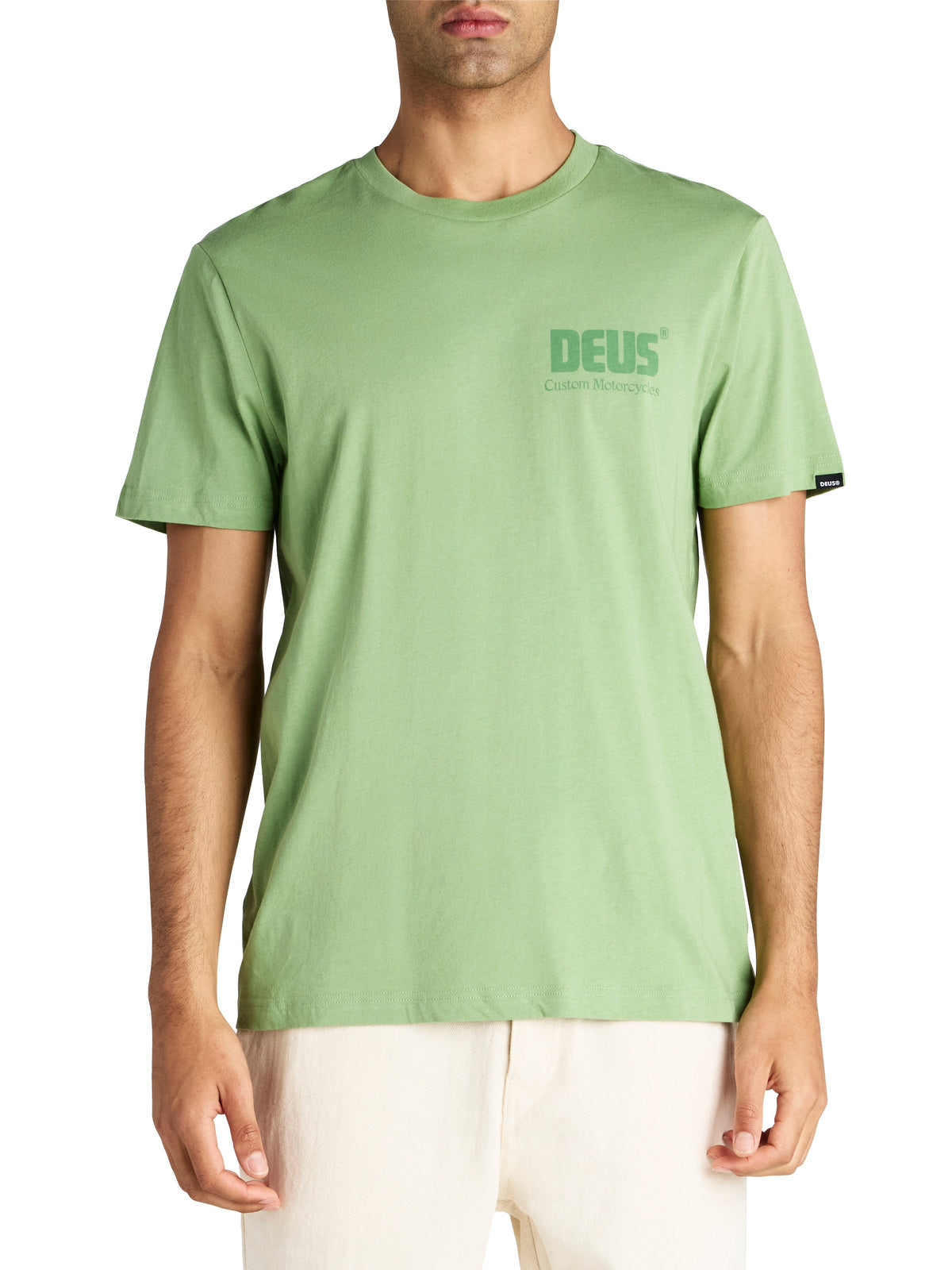 drop-down-tee-tendril-green|Model