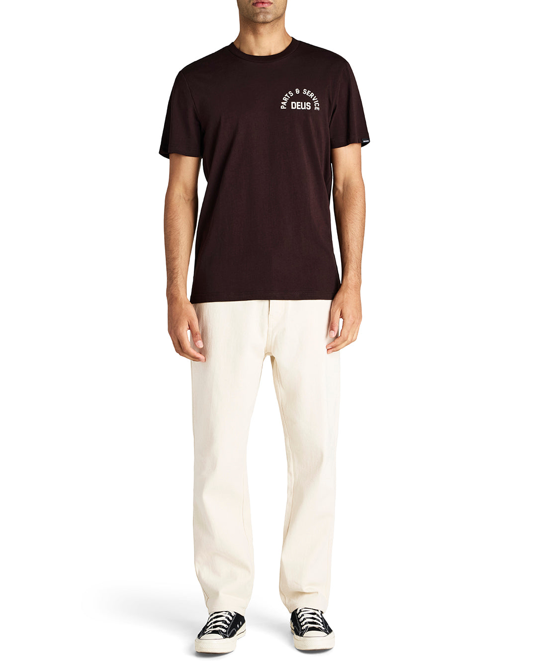 DEUS EX MACHINA TROOP TEE - CHOC PLUM