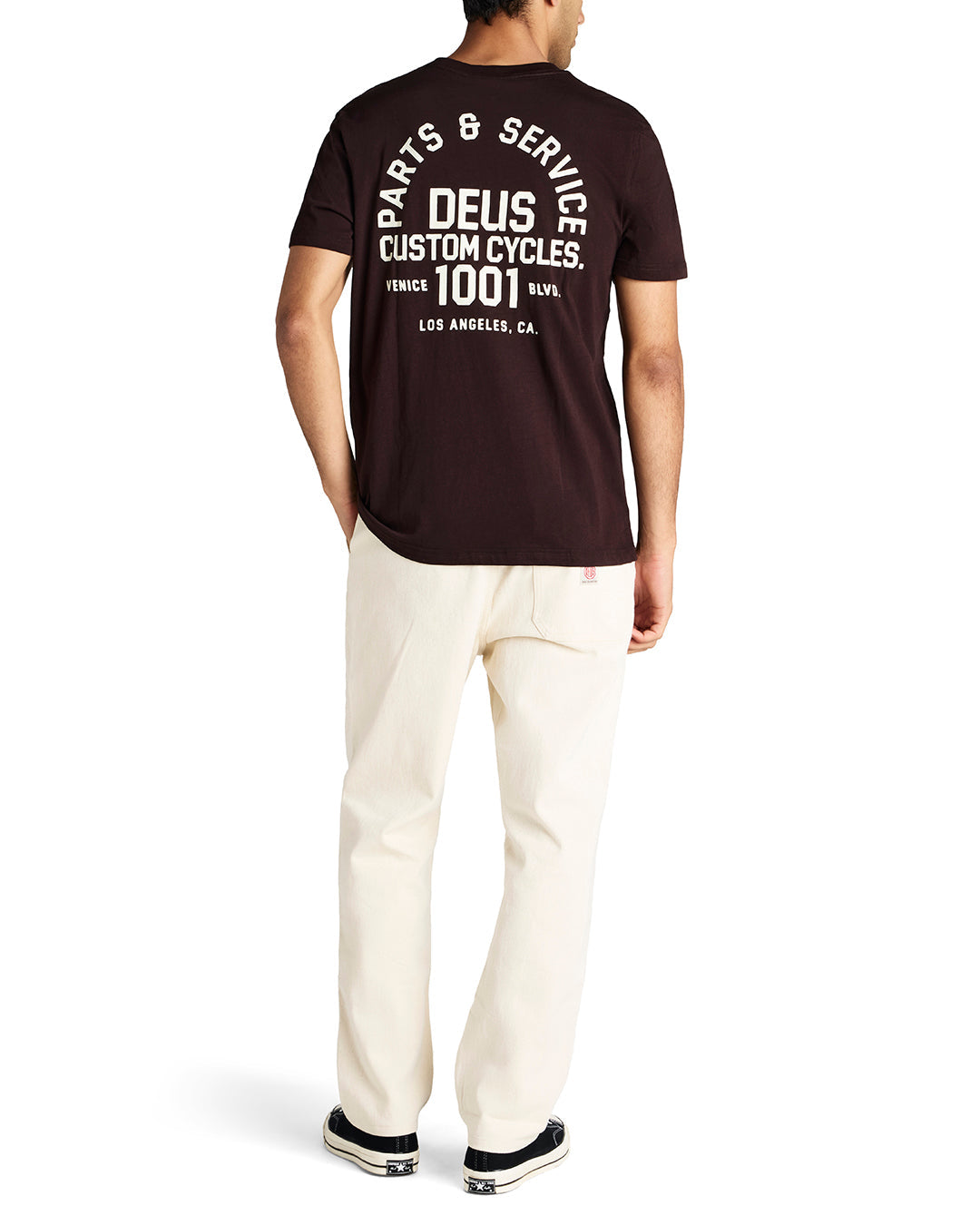 DEUS EX MACHINA TROOP TEE - CHOC PLUM
