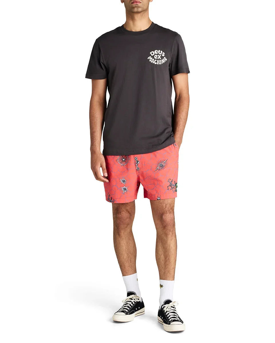 DEUS EX MACHINA VIBRANT VIRUS BOARDSHORT (MESH) STRAWBERRY