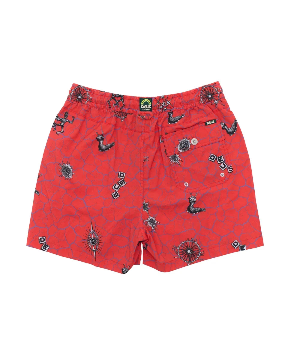 DEUS EX MACHINA VIBRANT VIRUS BOARDSHORT (MESH) STRAWBERRY