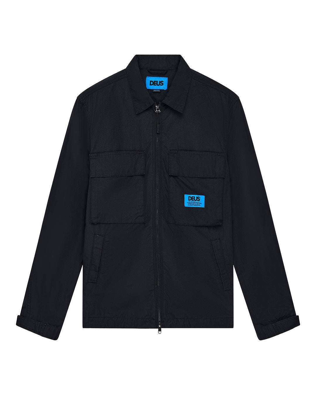 Duck Dive Zip Shirt - Black|Flatlay