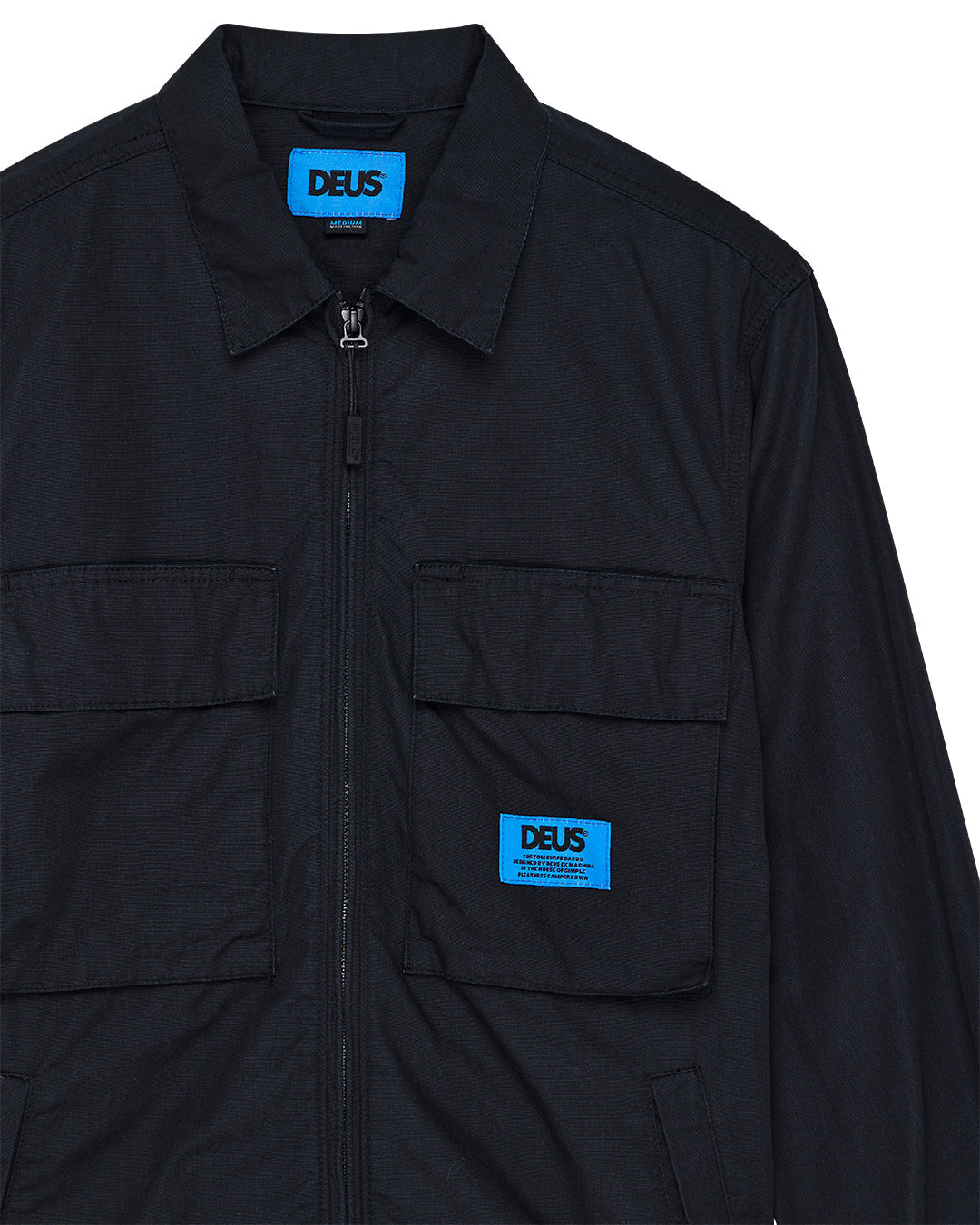 DEUS EX MACHINA DUCK DIVE ZIP SHIRT - BLACK