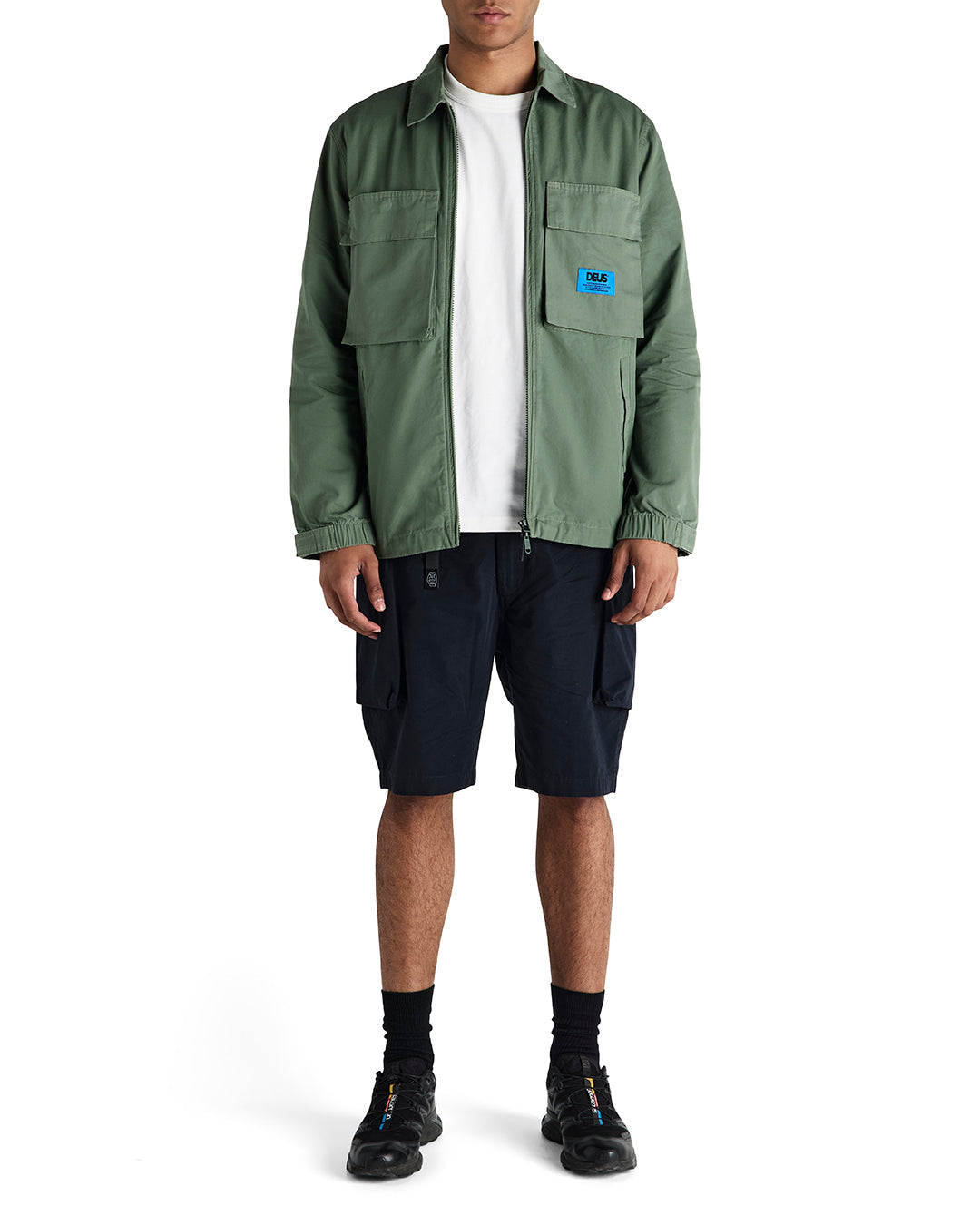 DEUS EX MACHINA DUCK DIVE ZIP SHIRT - CLOVER
