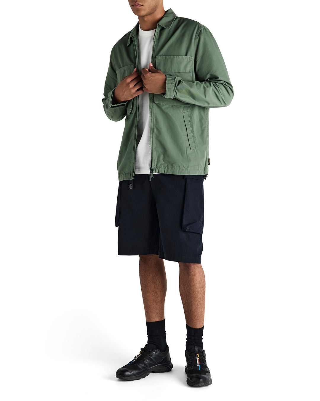 DEUS EX MACHINA DUCK DIVE ZIP SHIRT - CLOVER