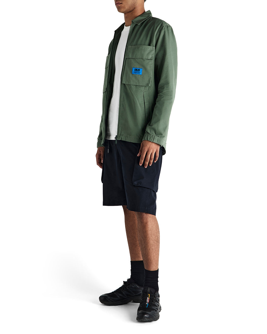 DEUS EX MACHINA DUCK DIVE ZIP SHIRT - CLOVER