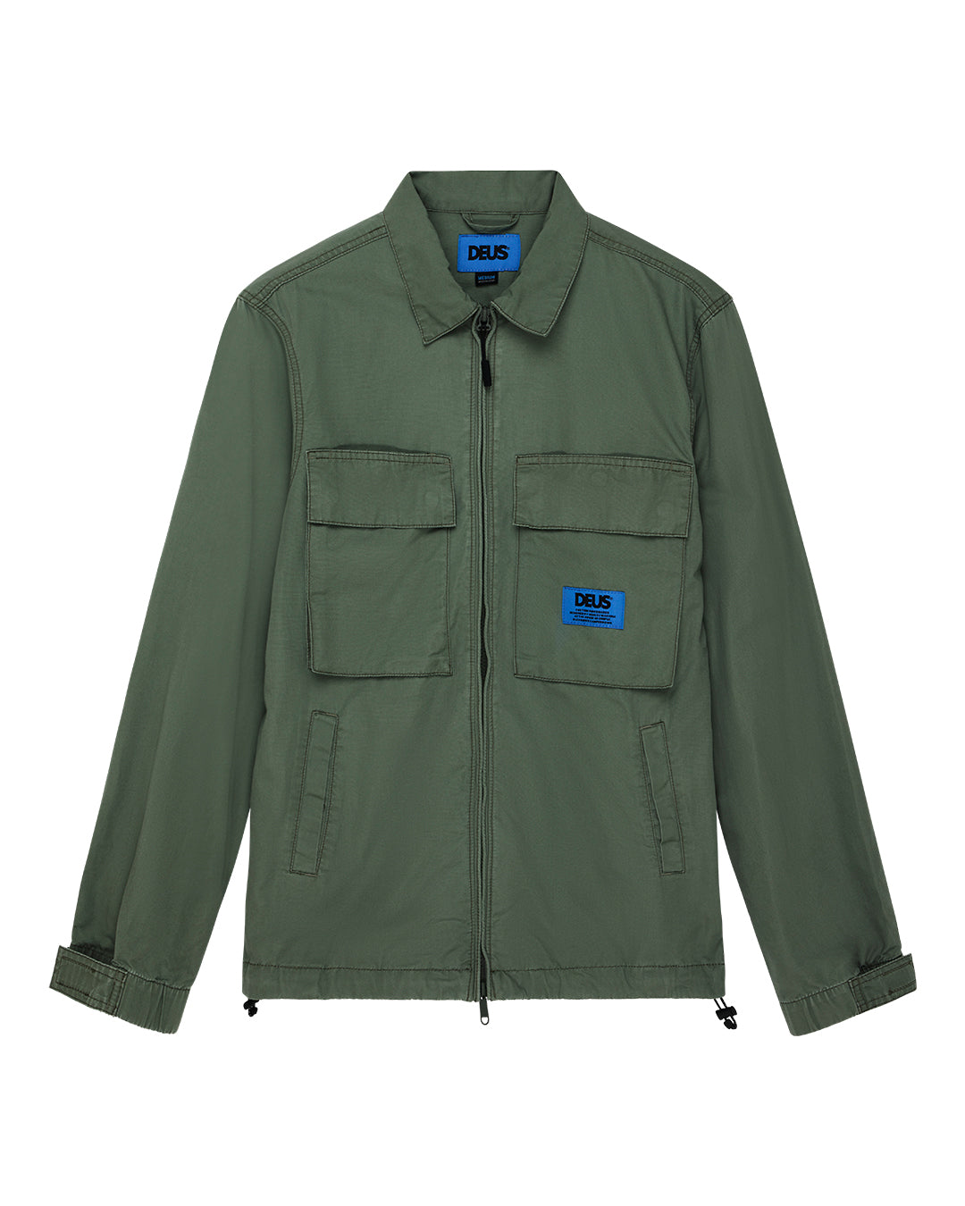 Duck Dive Zip Shirt - Clover|Flatlay