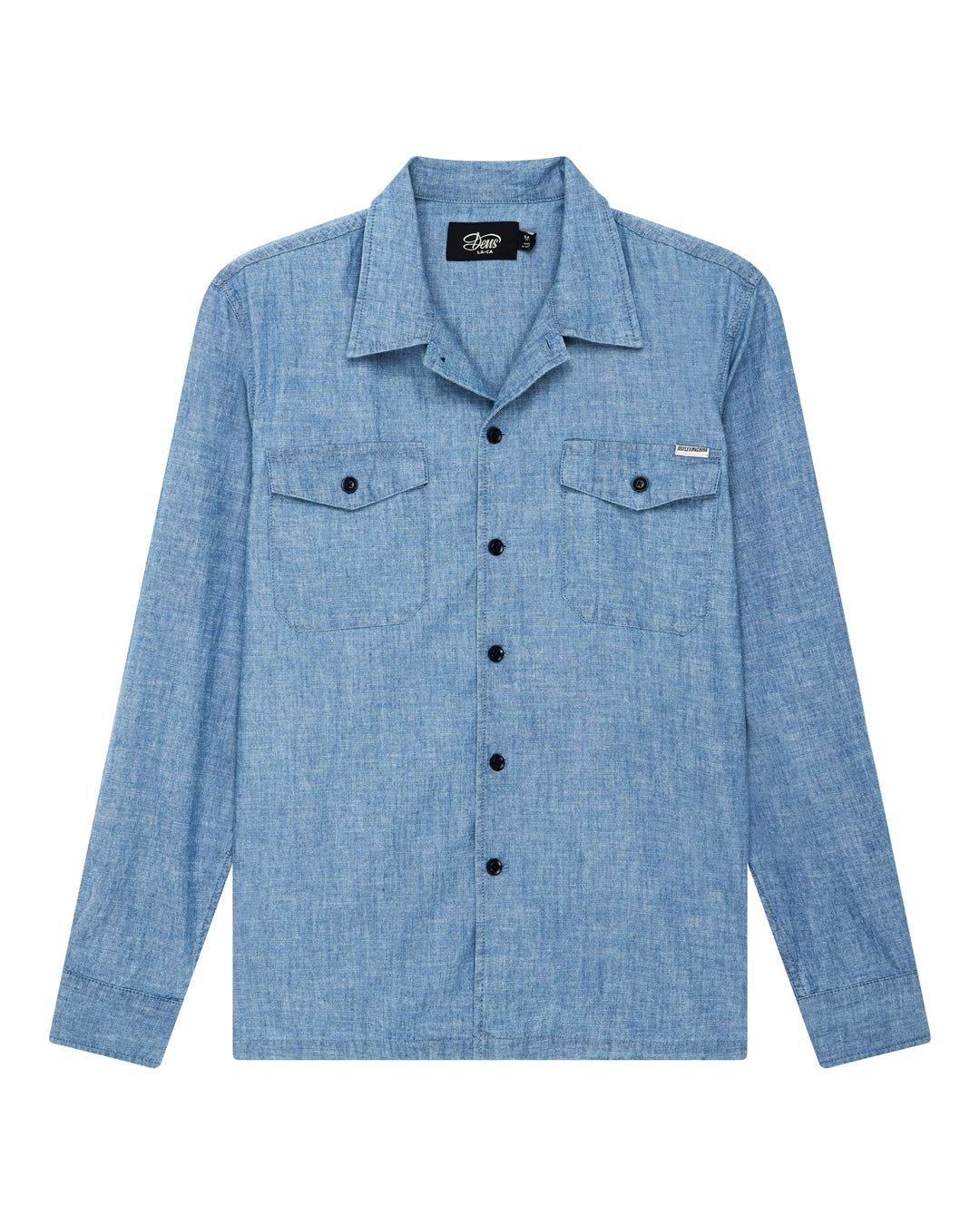 Forecourt Denim Shirt - Indigo Chambray|Flatlay
