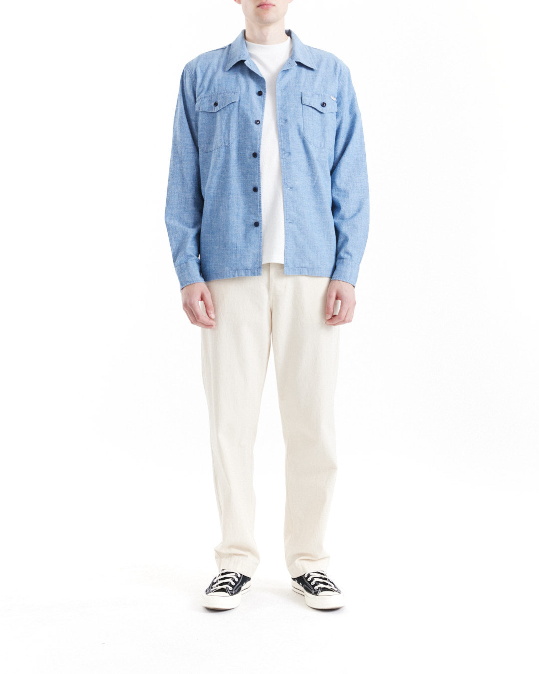DEUS EX MACHINA FORECOURT DENIM SHIRT - INDIGO CHAMBRAY