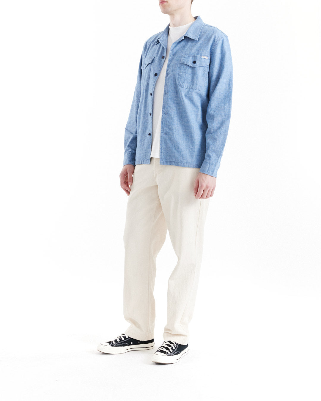 DEUS EX MACHINA FORECOURT DENIM SHIRT - INDIGO CHAMBRAY