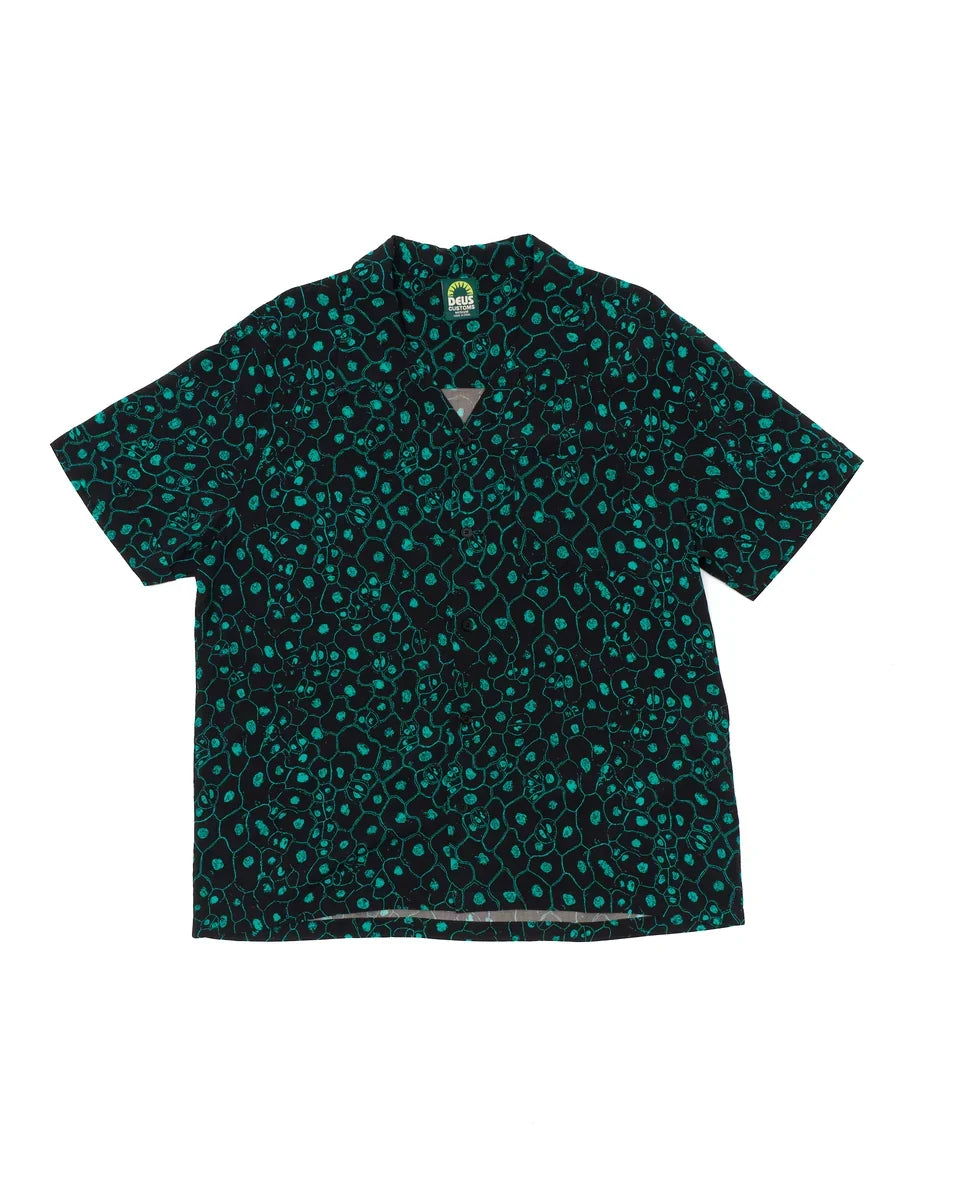 DEUS EX MACHINA PLANT CELL SHIRT BISCAY GREEN