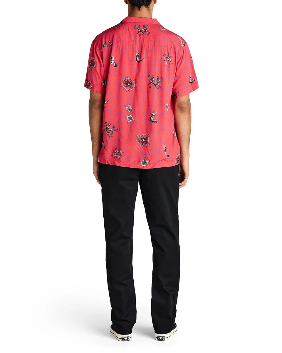 DEUS EX MACHINA VIBRANT VIRUS SHIRT STRAWBERRY
