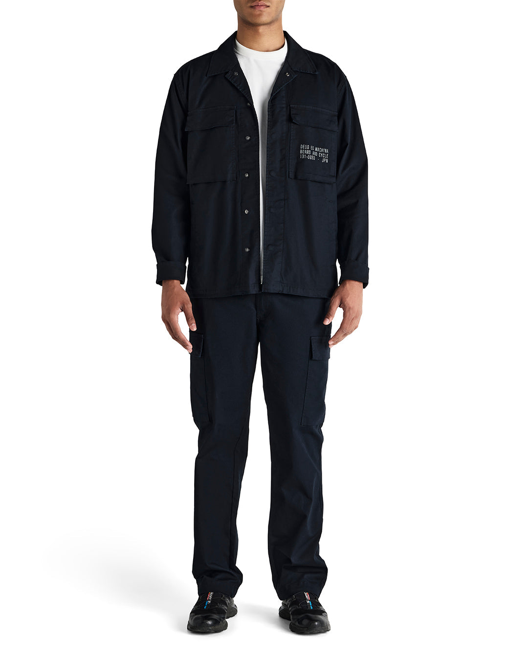 DEUS EX MACHINA TOMMY POPLIN SURF SHIRT - BLACK