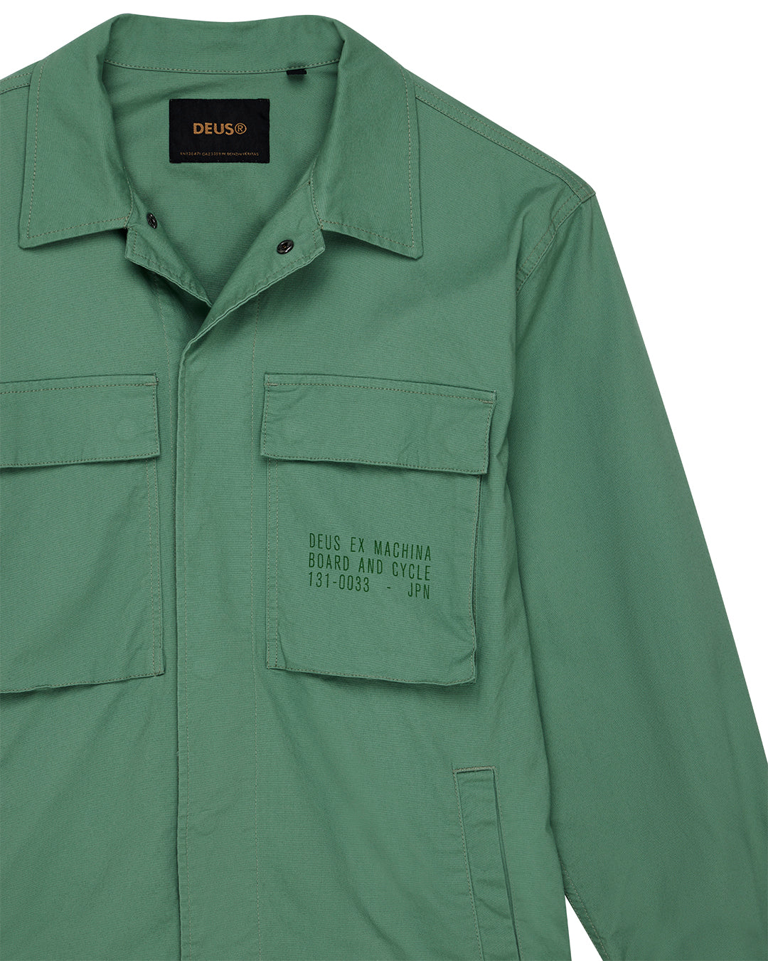 DEUS EX MACHINA TOMMY POPLIN SURF SHIRT - SHALE GREEN