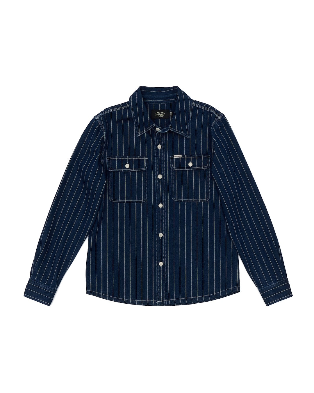 vacay-stripe-denim-shirt-indigo|Flatlay