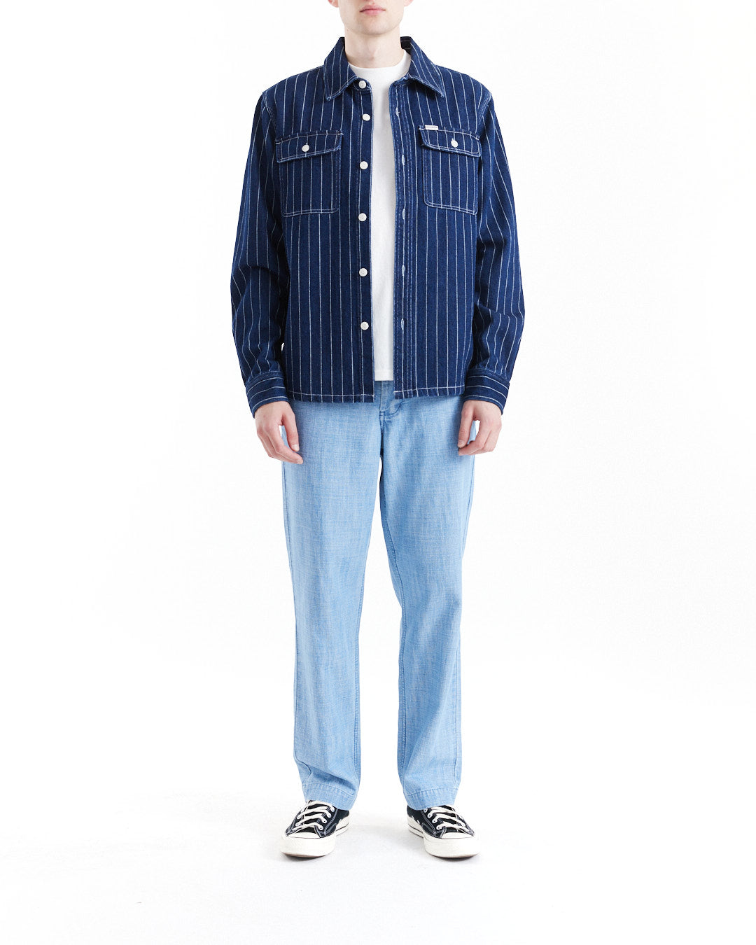 DEUS EX MACHINA VACAY STRIPE DENIM SHIRT - INDIGO