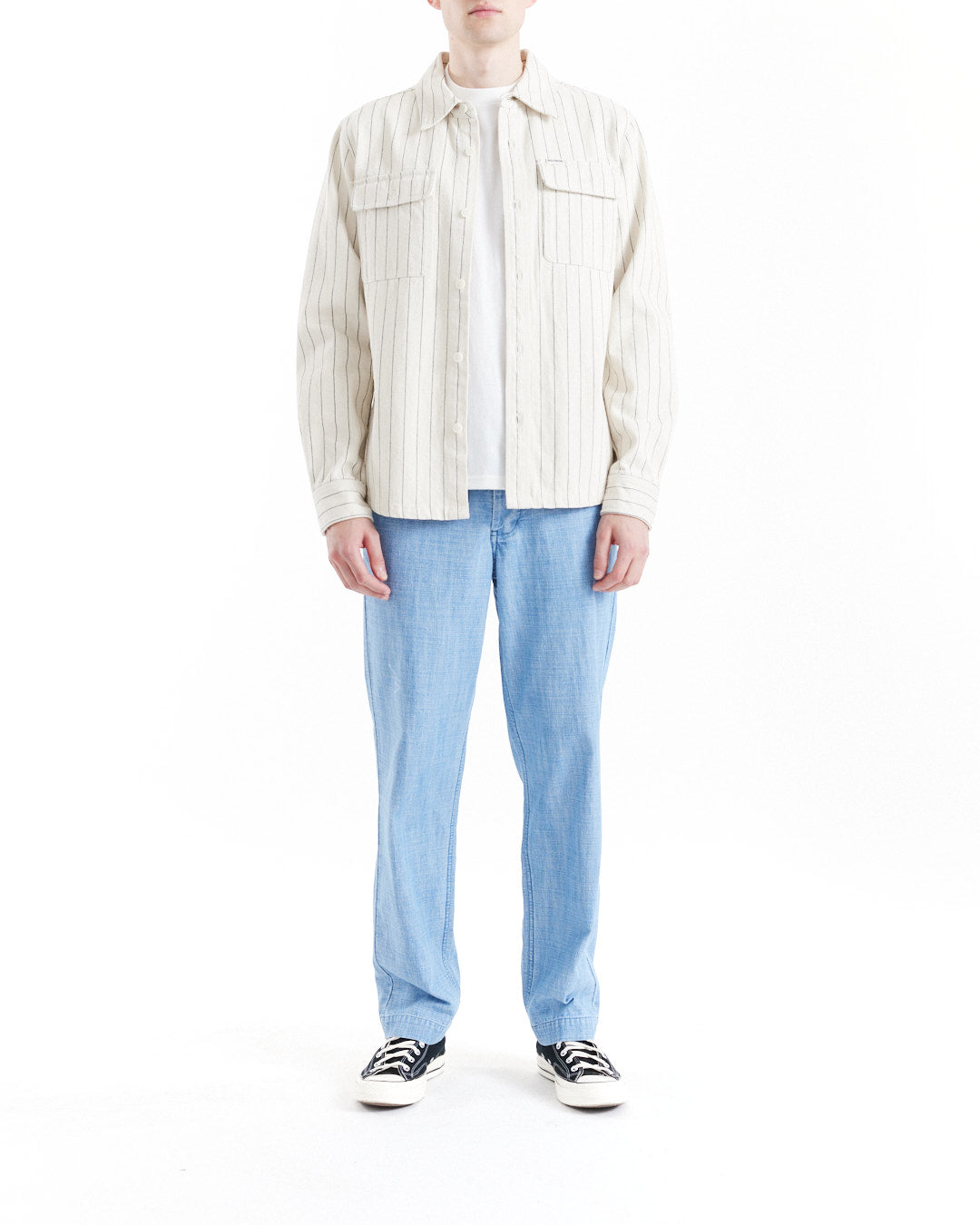 DEUS EX MACHINA VACAY STRIPE DENIM SHIRT - NATURAL