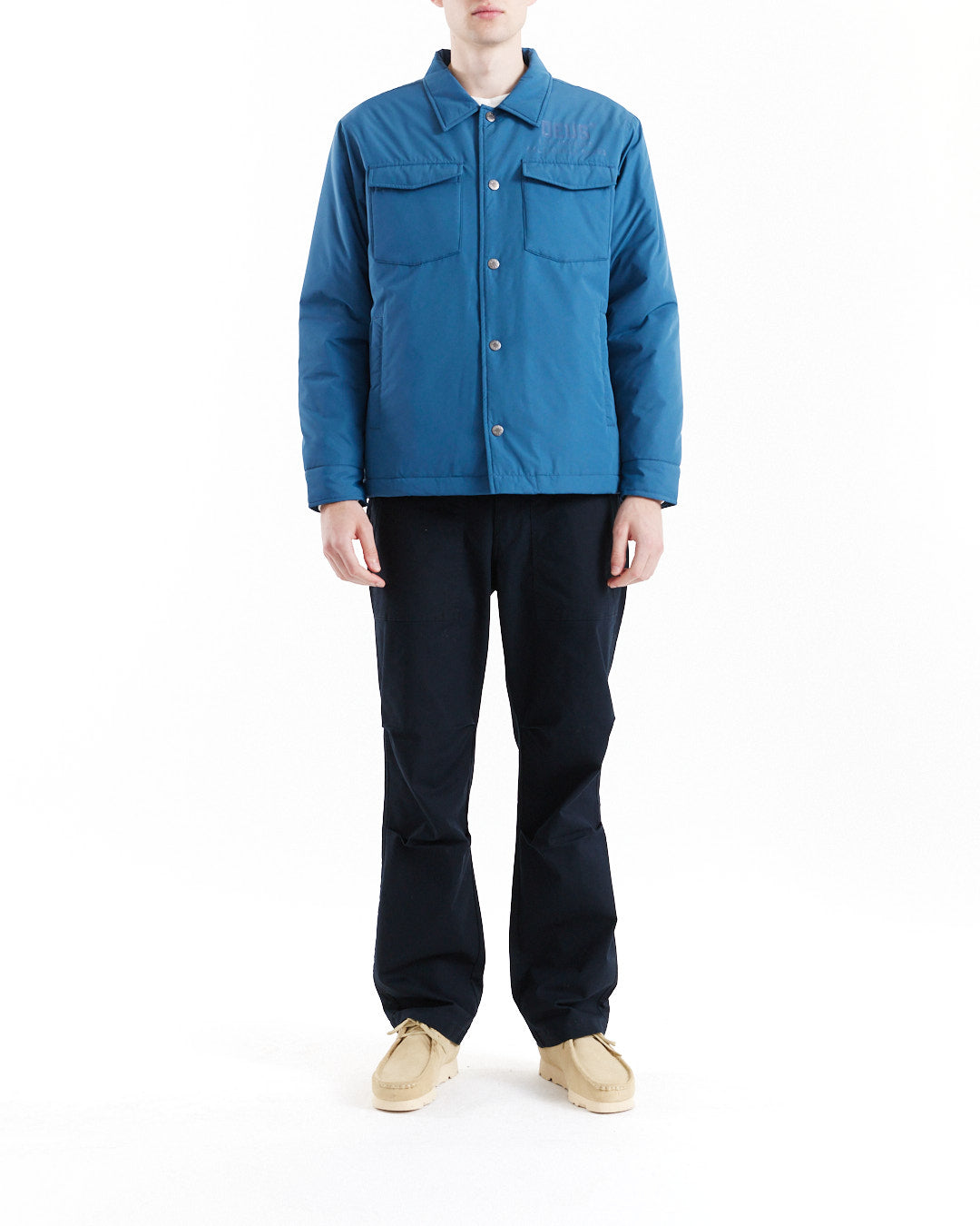 DEUS EX MACHINA MONTY PADDED OVERSHIRT - LEGION BLUE