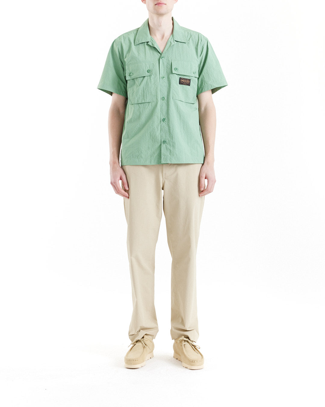 Nile Fatigue Shirt - Shale Green|Model