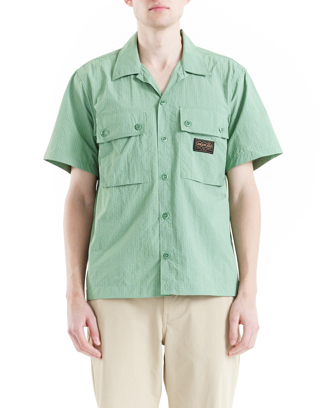 Nile Fatigue Shirt - Shale Green|Model