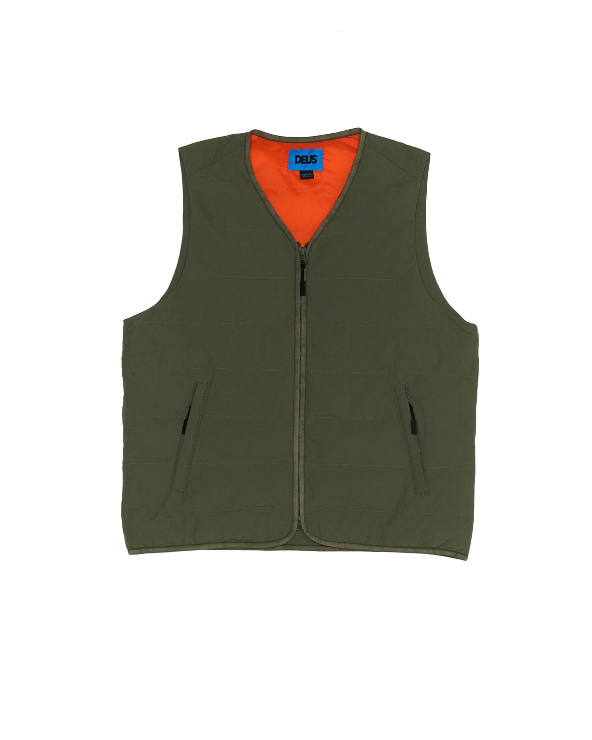 Peak Padded Vest - Clover|Flatlay