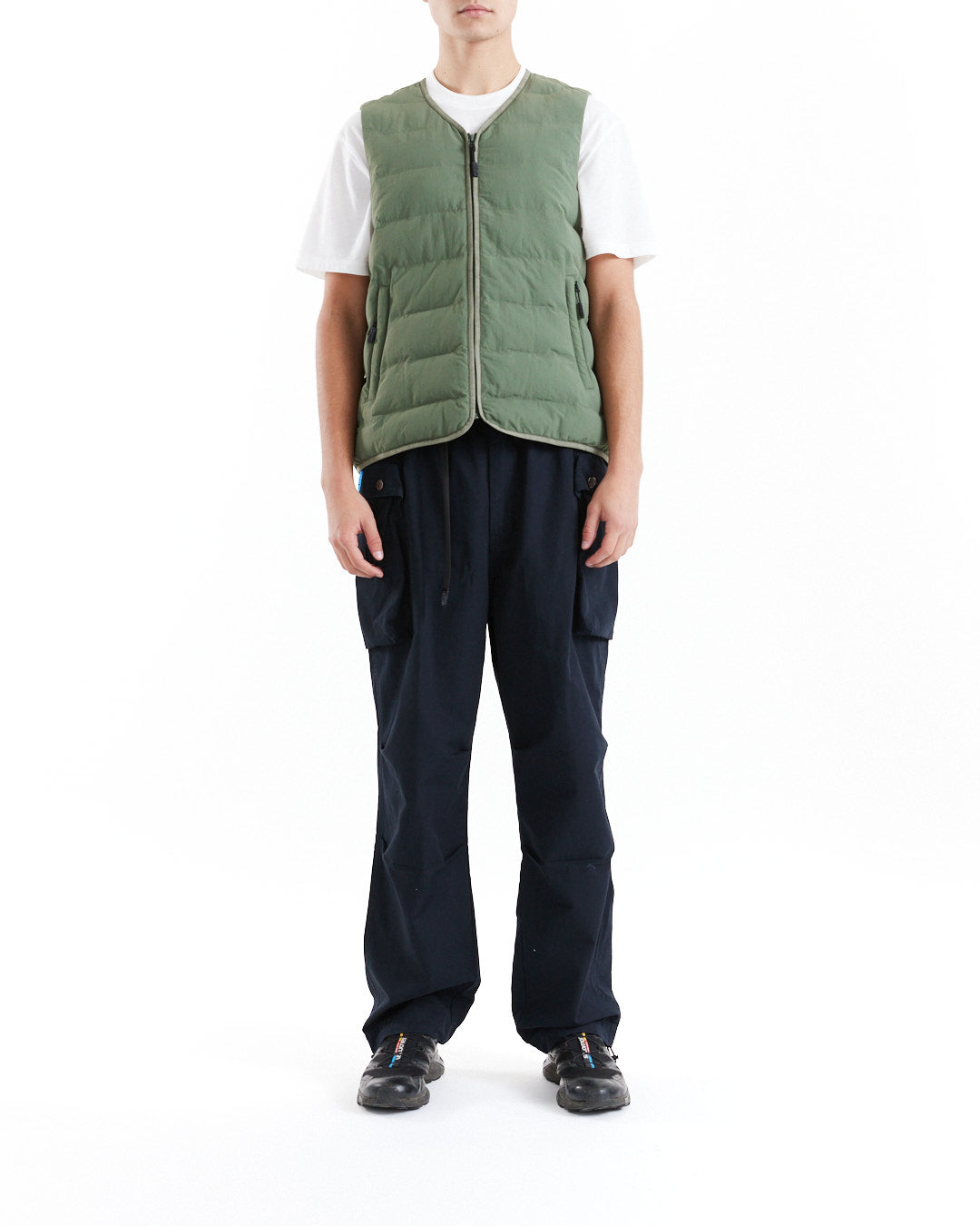 Peak Padded Vest - Clover|Model