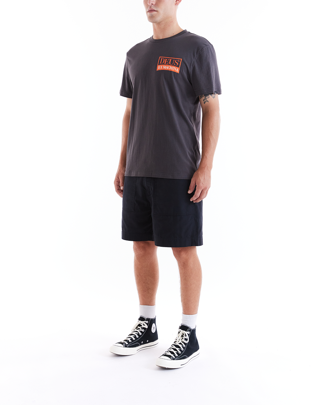 DEUS EX MACHINA SHAKE UP TEE - ANTHRACITE