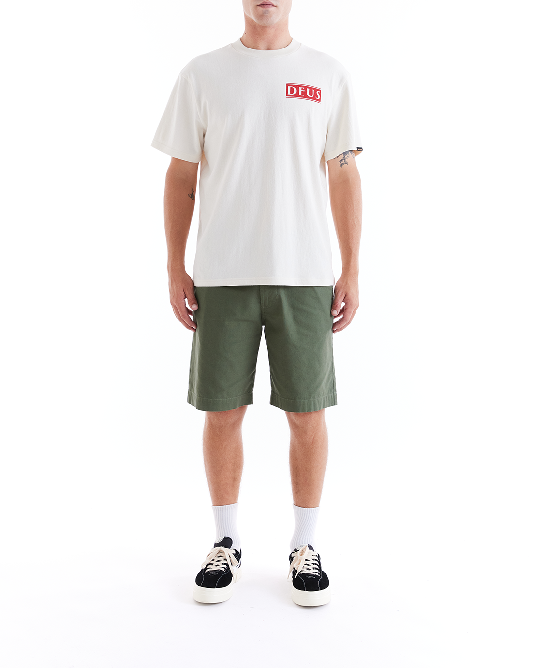 DEUS EX MACHINA IMPERIAL POPLIN SHORT - PINE