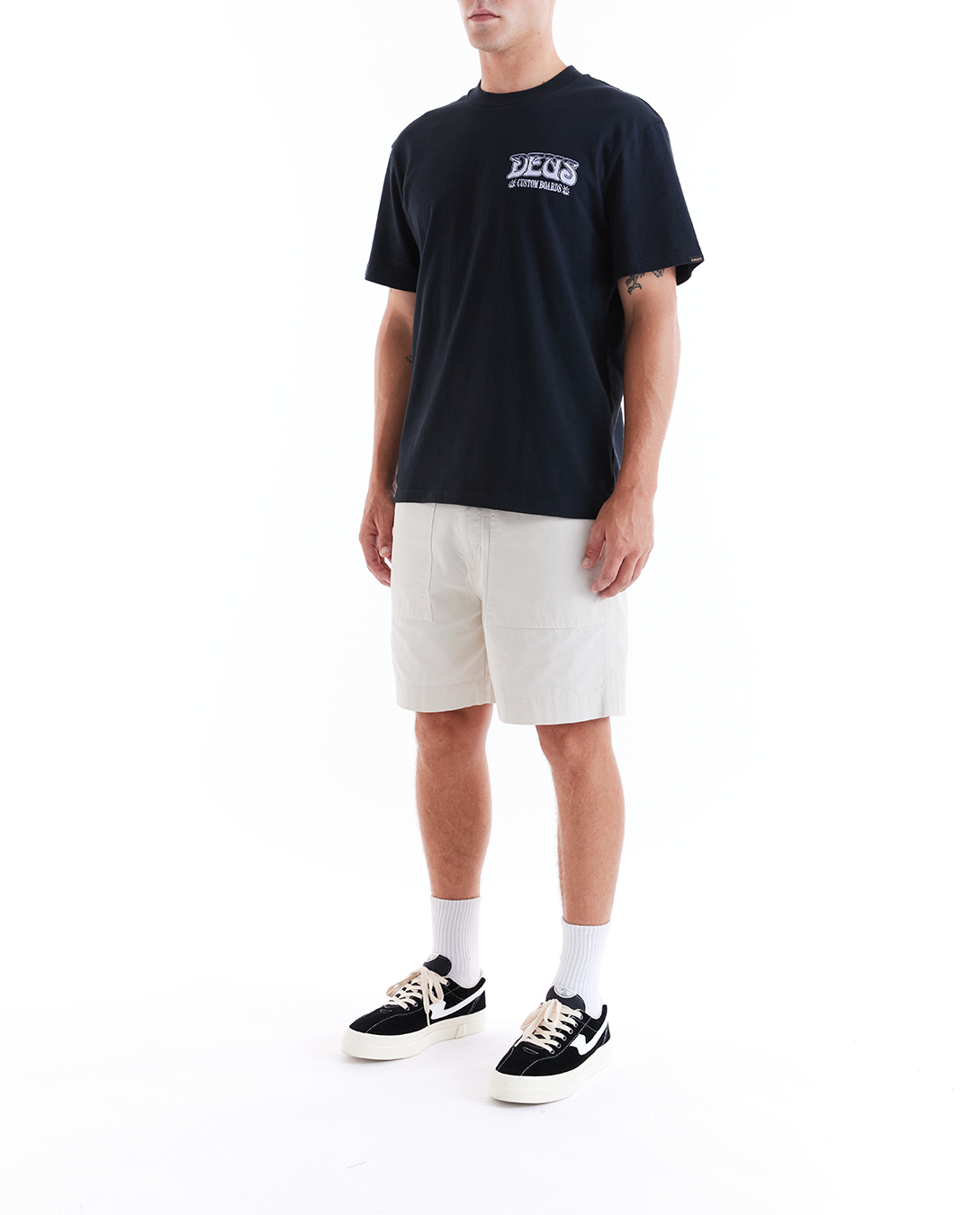DEUS EX MACHINA POPLIN HARRIS FATIGUE SHORT - DIRTY WHITE
