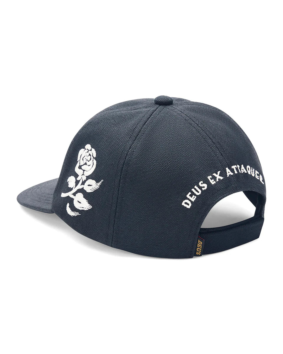 DEUS EX MACHINA ATTAQUER WRECKLESS CANVAS CAP - BLACK