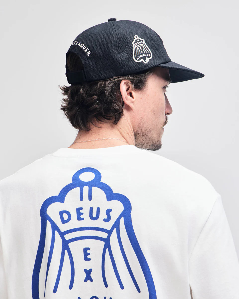 DEUS EX MACHINA ATTAQUER WRECKLESS CANVAS CAP - BLACK