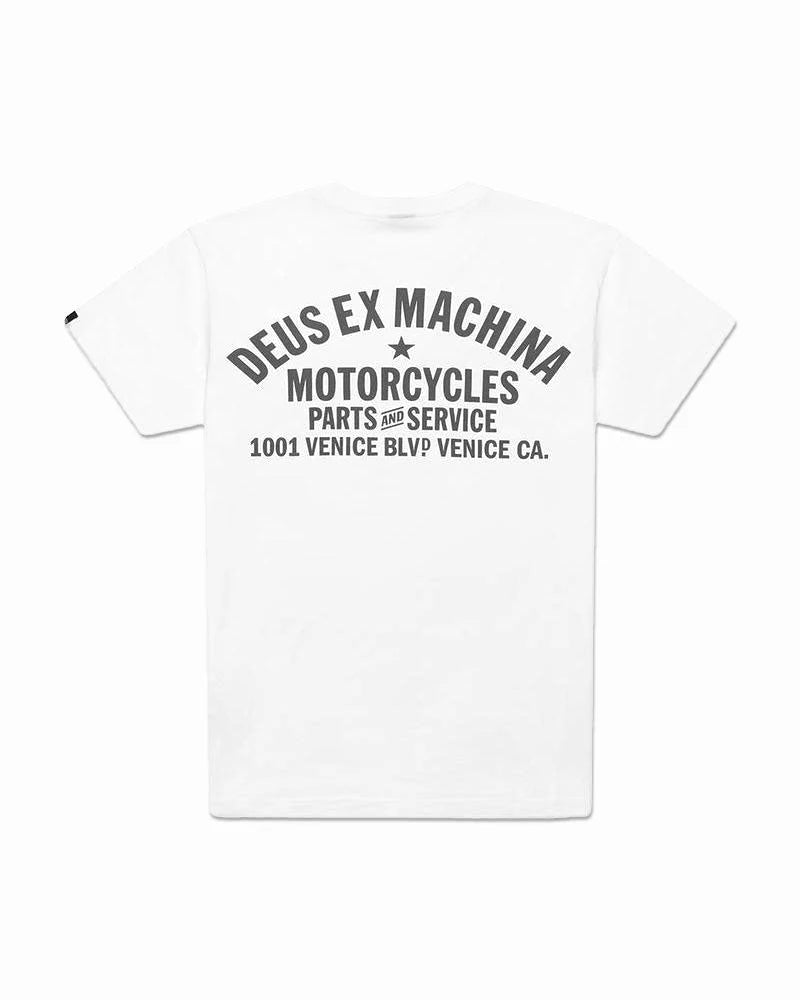 Deus Wx Machina Venice Address Tee — White — view 3
