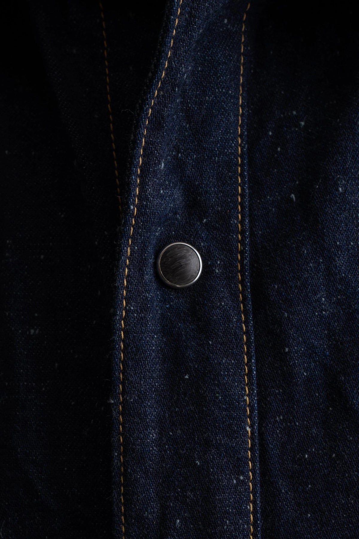 BIG JOHN MS004E (001) 10oz SELVADGE DENIM WESTERN SHIRTS - INDIGO