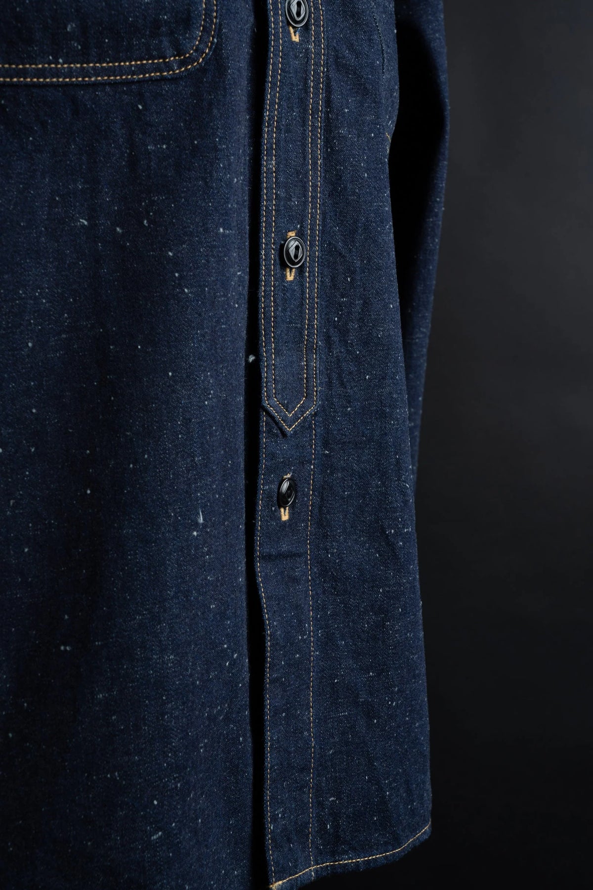 BIG JOHN MS005E (055P) 10oz SELVAGE WORK SHIRT - WABASH