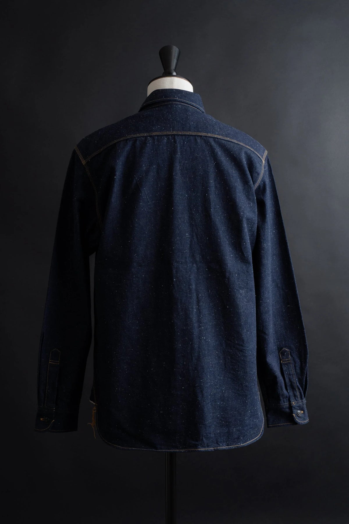 BIG JOHN MS005E (055P) 10oz SELVAGE WORK SHIRT - WABASH