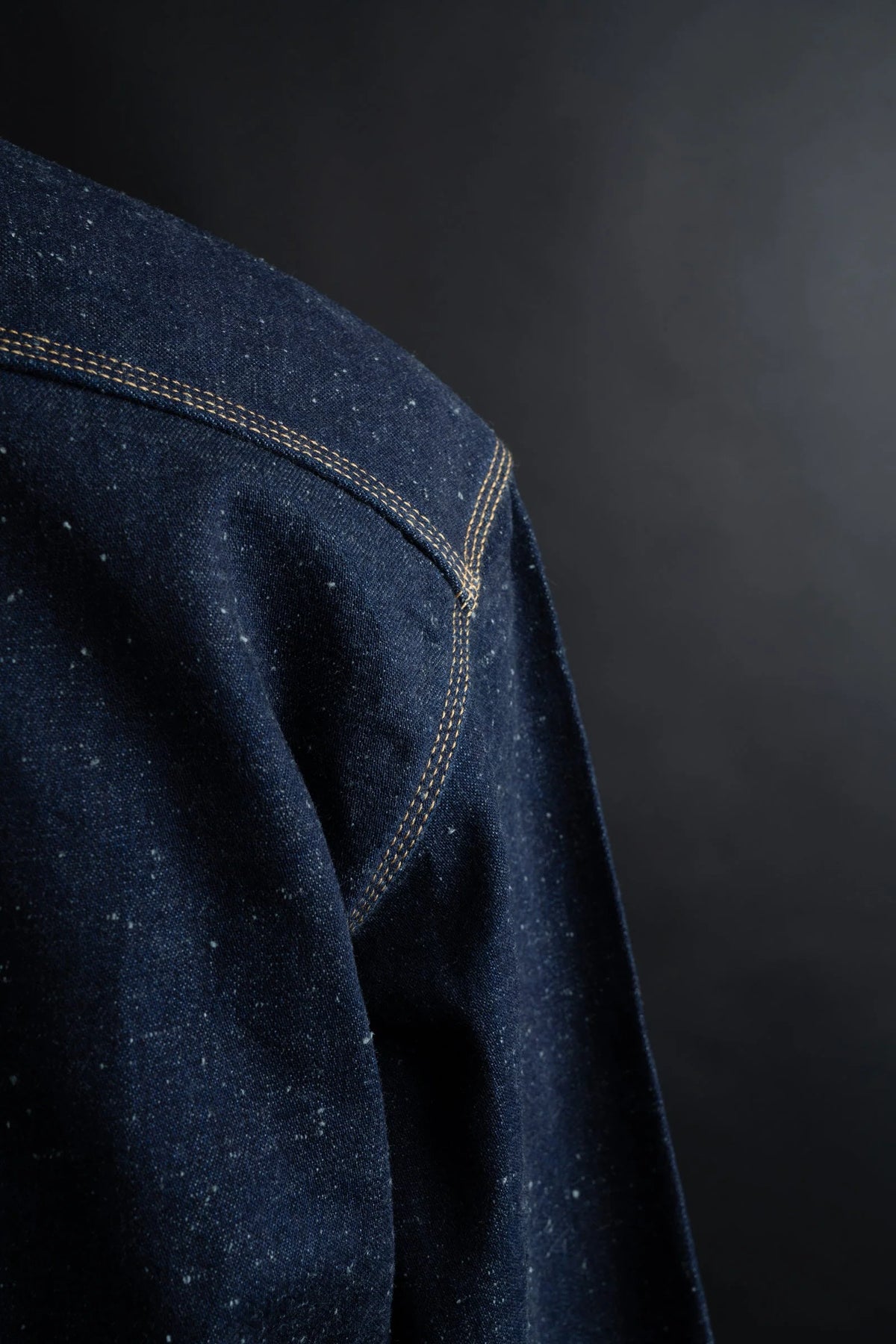 BIG JOHN MS005E (055P) 10oz SELVAGE WORK SHIRT - WABASH