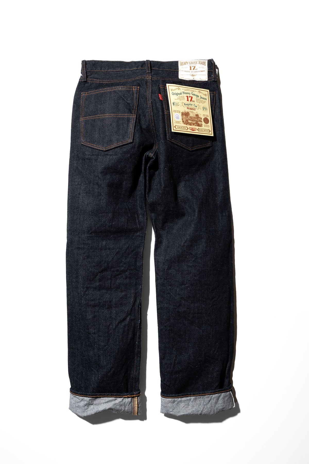 BUG JOHN M1803 (001) 17OZ HEAVY GAUGE JEANS STRAIGHT FIT - INDIGO