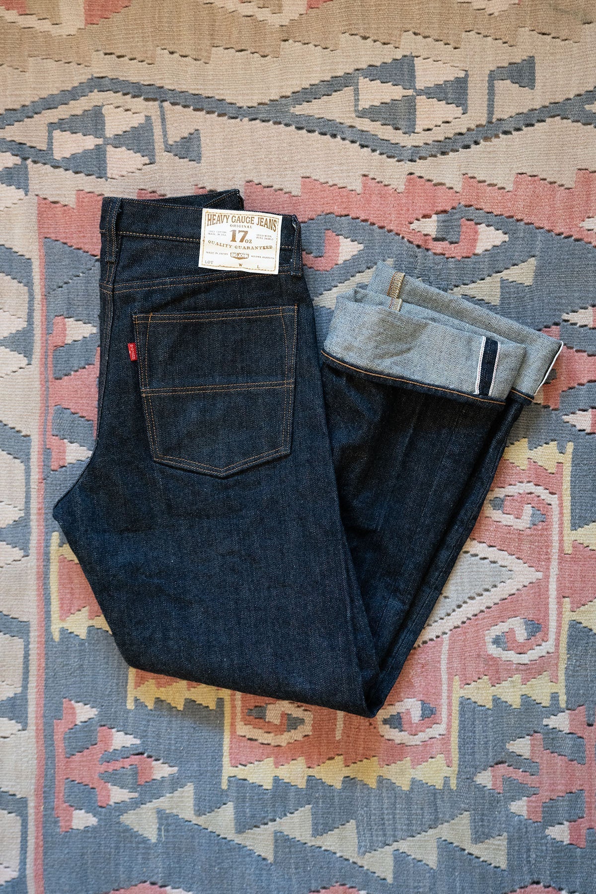 BUG JOHN M1803 (001) 17OZ HEAVY GAUGE JEANS STRAIGHT FIT - INDIGO