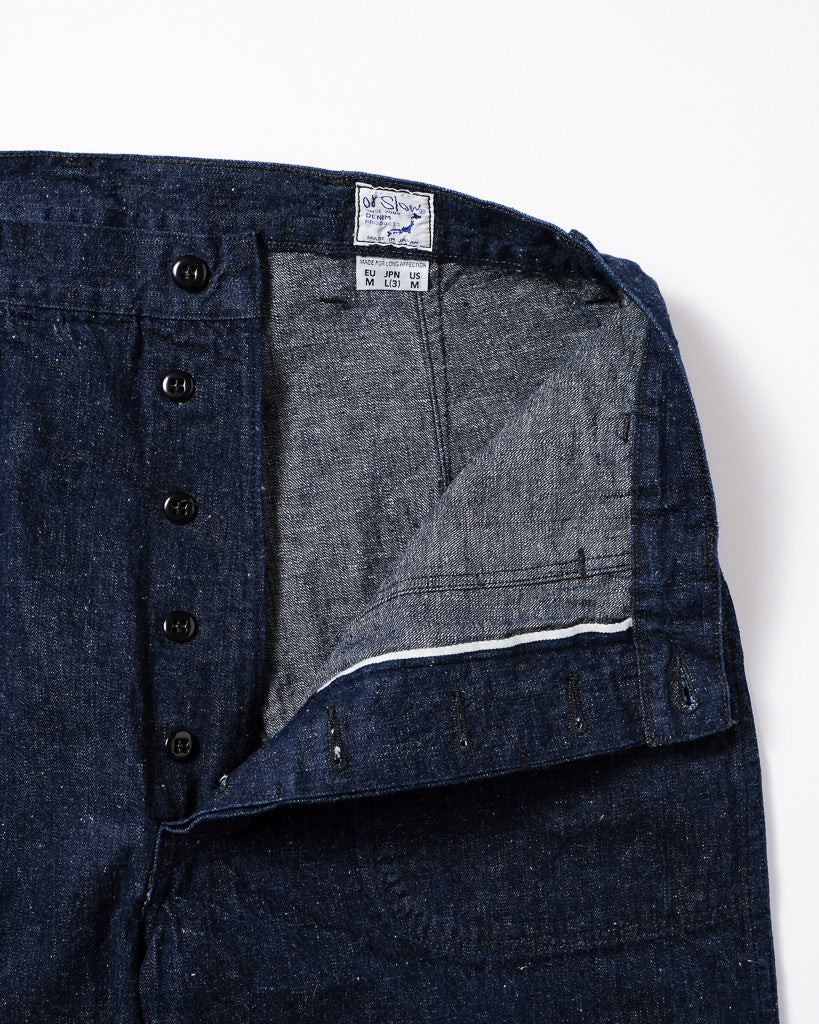 ORSLOW US NAVY UTILITY DENIM PANTS - ONE WASH