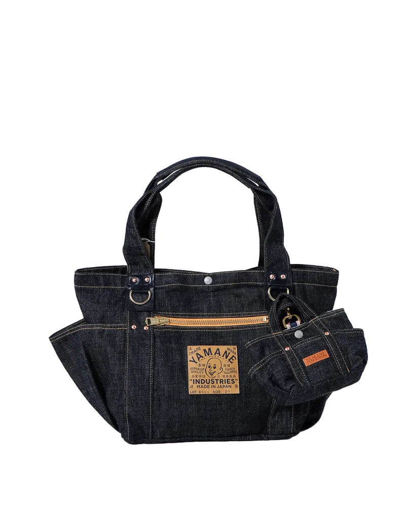 YAMANE LOT.9023 DENIM ZIP TOOL BAG WITH POUCH 20 INCH - DENIM