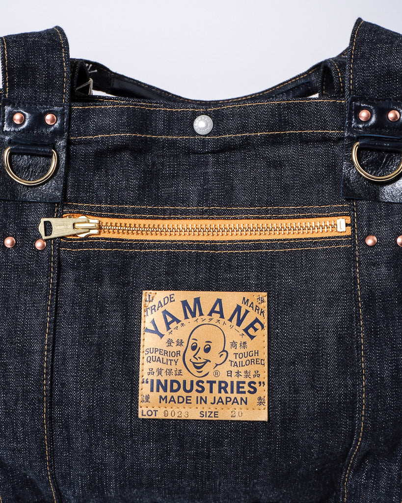 YAMANE LOT.9023 DENIM ZIP TOOL BAG WITH POUCH 20 INCH - DENIM